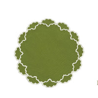 Cressida Green Round Fabric Placemat