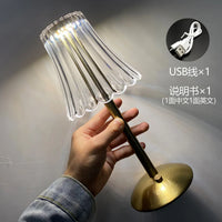 Crystal Retro Rechargeable Table Lamp