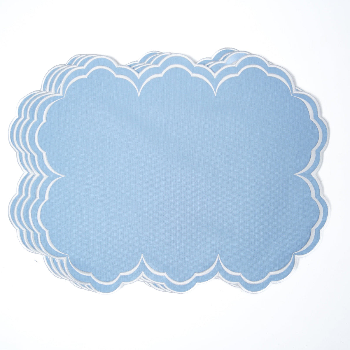 Aquelle Baby Blue Rectangle Fabric Placemat