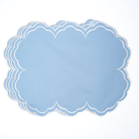 Aquelle Baby Blue Rectangle Fabric Placemat