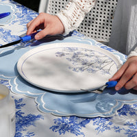 Aquelle Baby Blue Rectangle Fabric Placemat