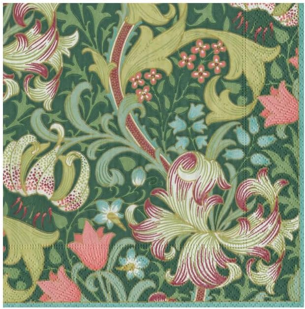 Golden Lily Forest Cocktail Napkins - 20 Per Package