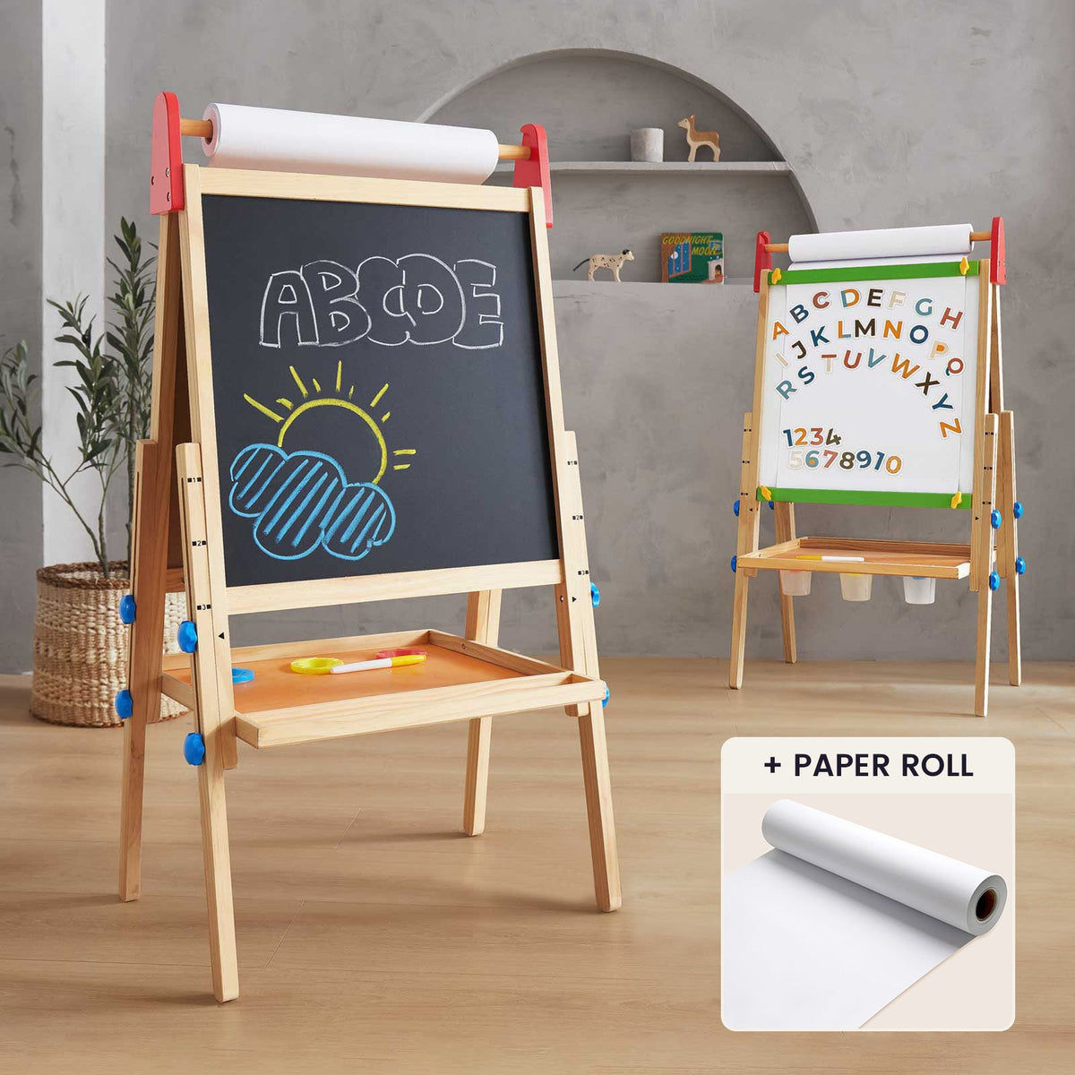 3-in-1 Art Easel & Paper Roll Set