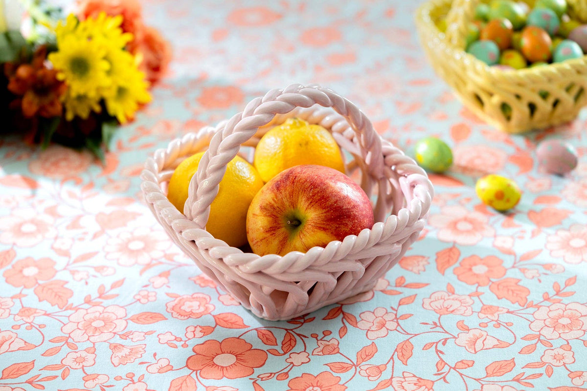 Hand Woven Easter Basket – Pink