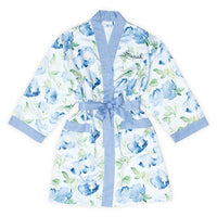 Floral Satin Robe with Pockets