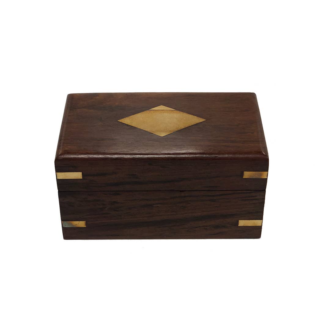 Brass Leather-Wrapped Pocket Telescope w/ Wood Display Box