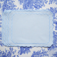 Blue Gingham Fabric Placemat