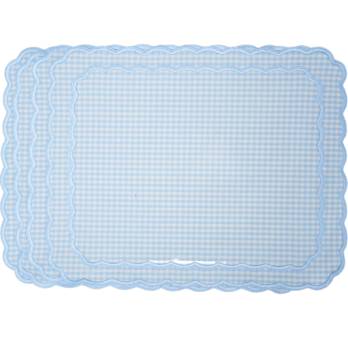 Blue Gingham Fabric Placemat