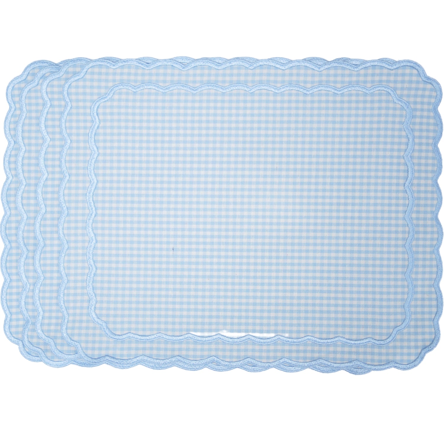 Blue Gingham Fabric Placemat