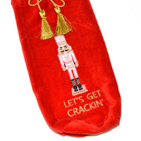 “Let’s Get Crackin’” Nutcracker Wine Bag