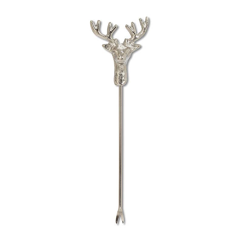 Reindeer Cocktail Pick - Silver