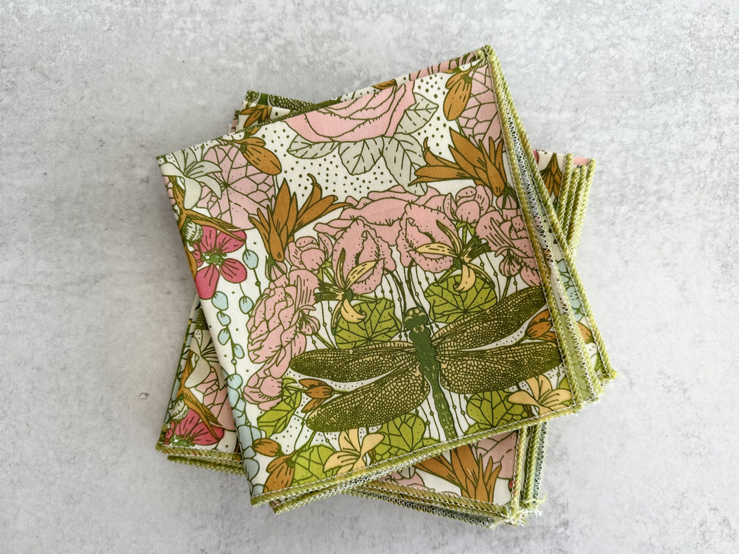 Dragonfly Cloth Napkins - Set of 4