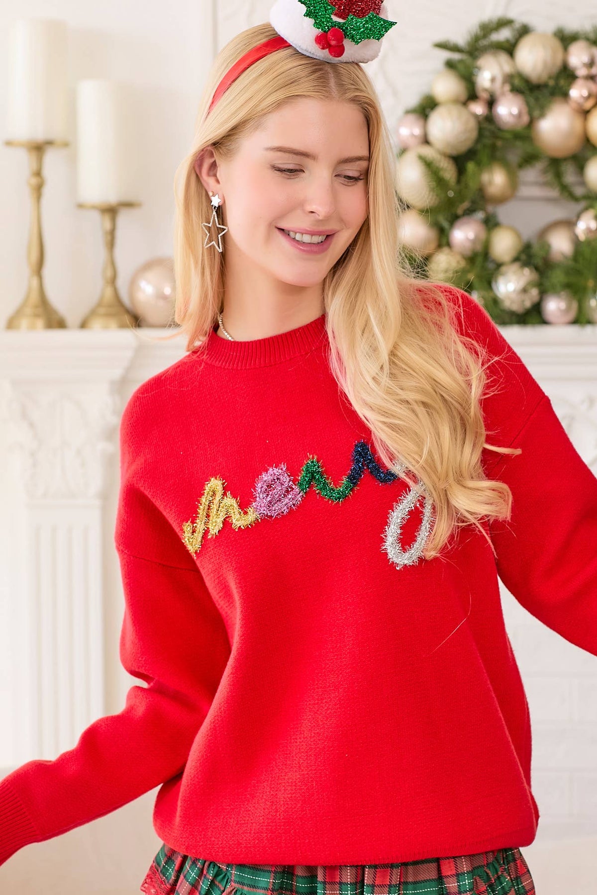 Red “Merry” Letter Christmas Sweater