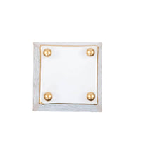 Elsie's Garden Enameled Square Cachepot Planter - 4"
