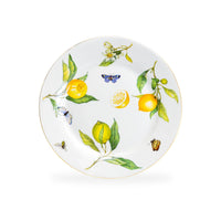 Lemon Butterfly Porcelain Dessert Plate – 8"