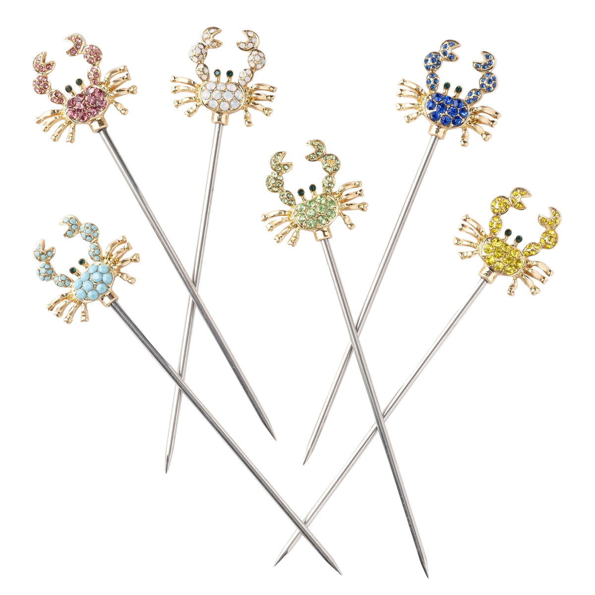 Crab Cocktail Picks – Rainbow (Set of 6)