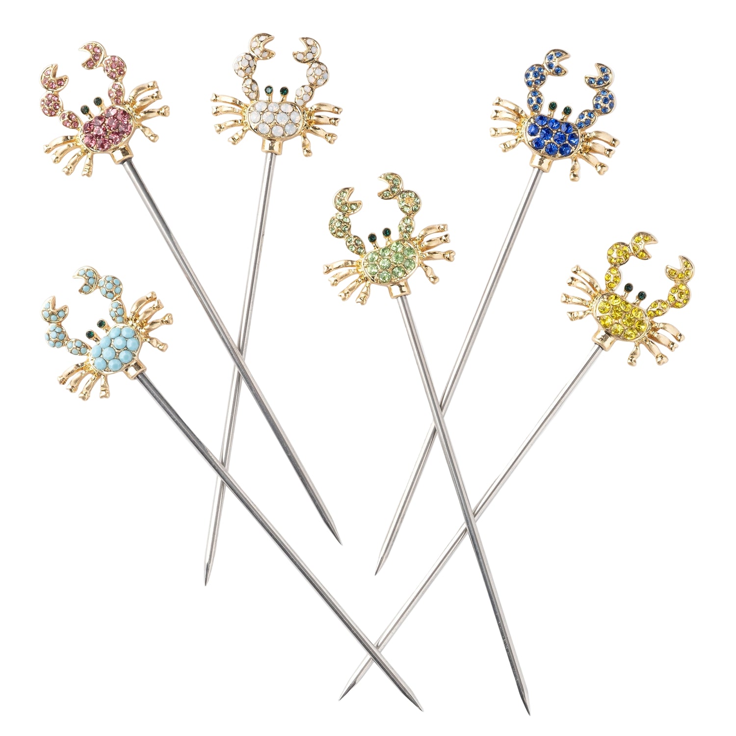 Crab Cocktail Picks – Rainbow (Set of 6)
