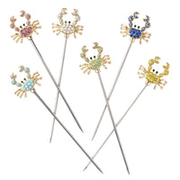 Crab Cocktail Picks – Rainbow (Set of 6)