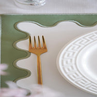 Lustre Green Rectangle Faux Leather Placemat