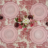 Harmony Pink Round Fabric Placemat