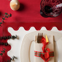 Lustre Red Rectangle Faux Leather Placemat