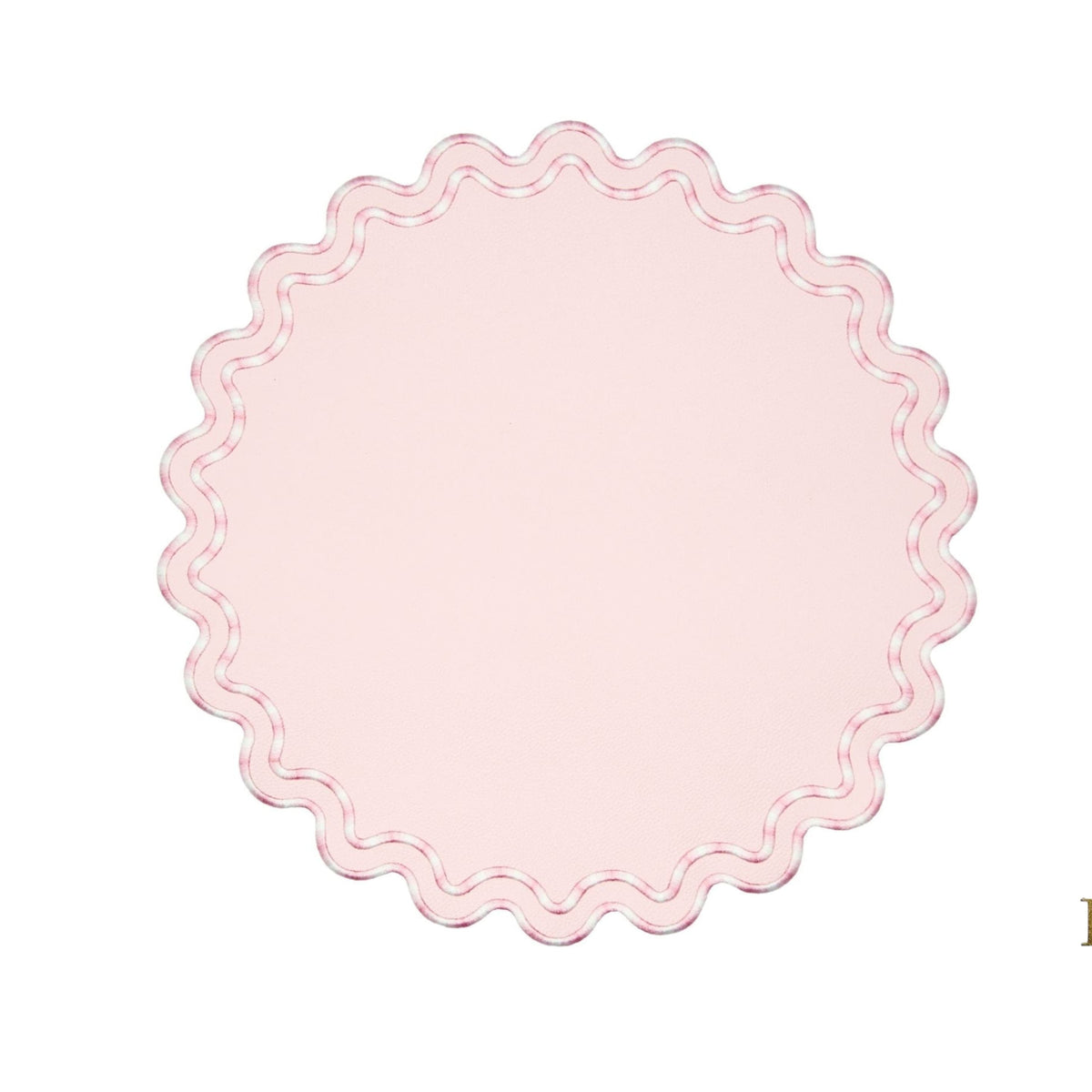 Elysian Pink Round Faux Leather Placemat