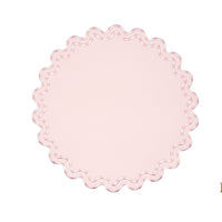 Elysian Pink Round Faux Leather Placemat