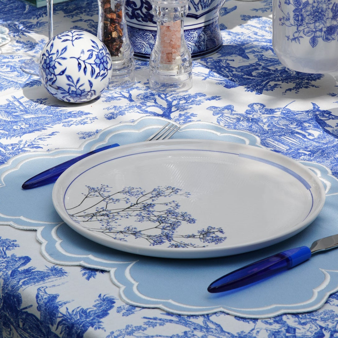 Aquelle Baby Blue Rectangle Fabric Placemat