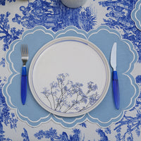 Aquelle Baby Blue Rectangle Fabric Placemat