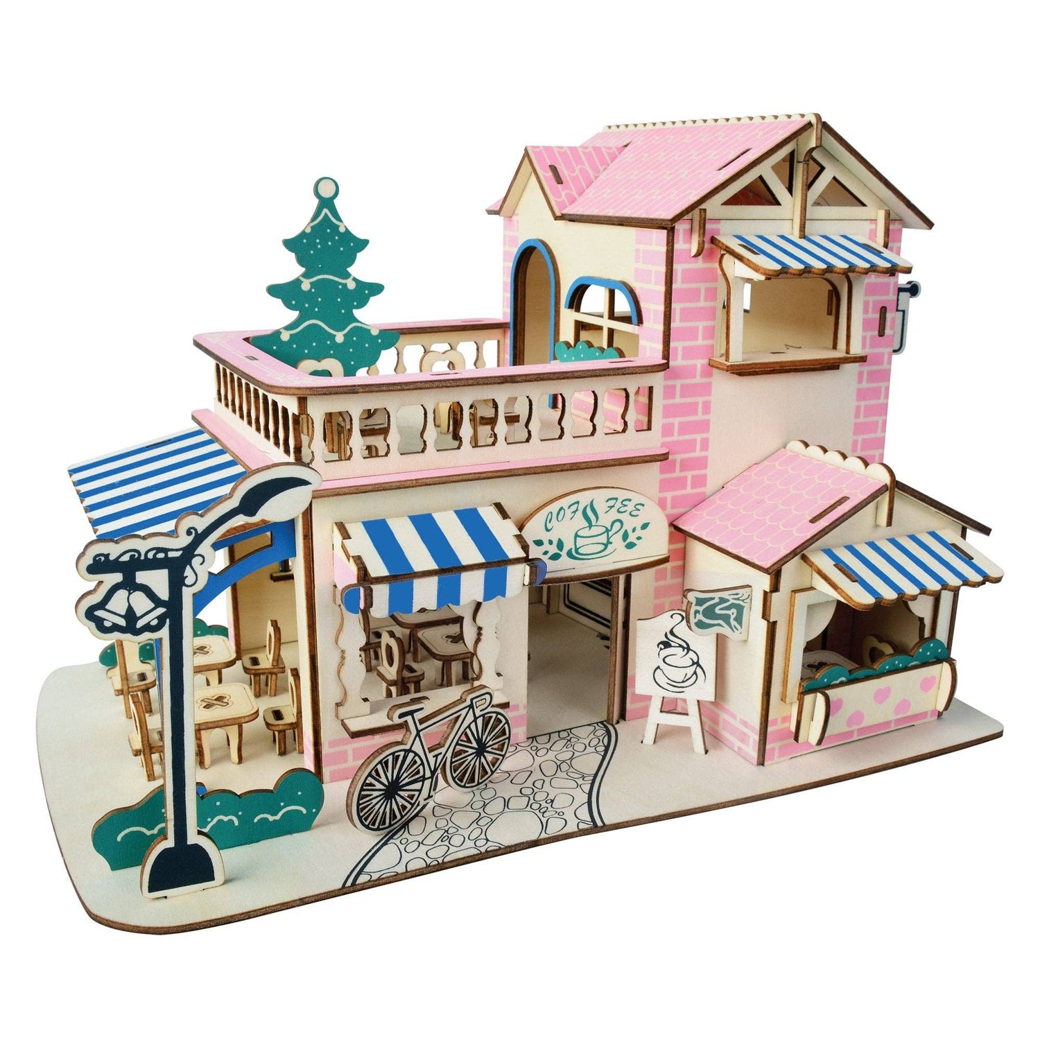 Cozy Café 3D Wooden Puzzle Kit