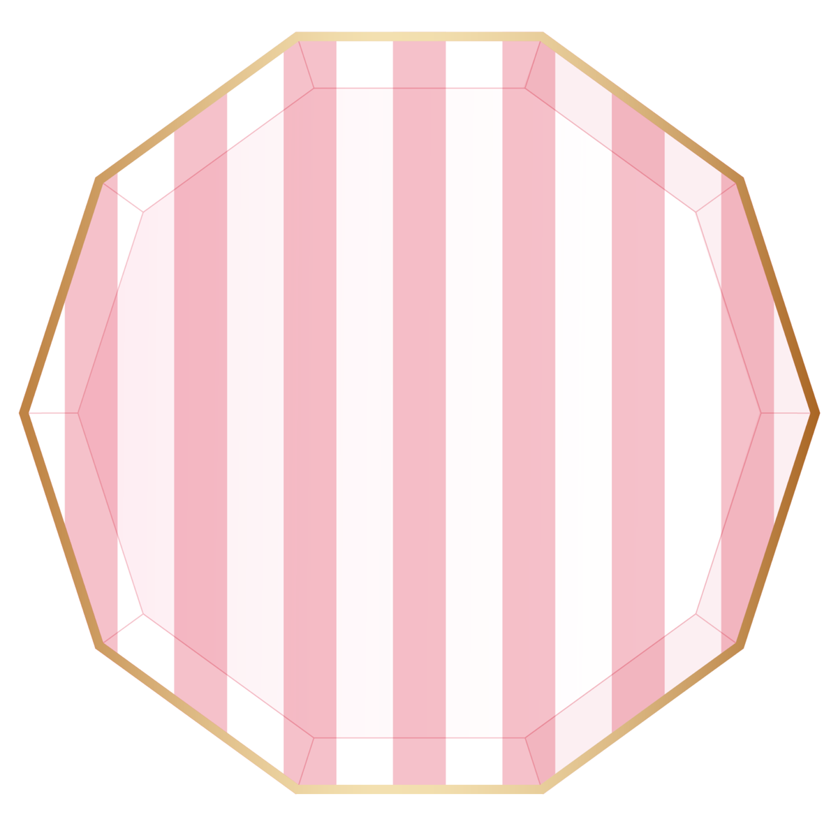 Petal Pink Signature Cabana Stripe Plates