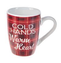 Modern Plaid Holiday Mugs (2 Phrase Options)