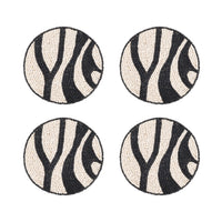 Zebra Coasters – Black (Set of 4)