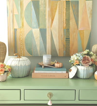 Scalloped Pumpkin Jars with 22K Gold Accents in Light Blue (Various Sizes)