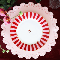 Elysian Pink Round Faux Leather Placemat
