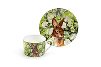 Bunny in Bloom Porcelain Tea Set – Teapot with 4 Cups & Saucers