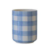 Gingham Large Vase/ Utensil Holder (Various Sizes & Colors)