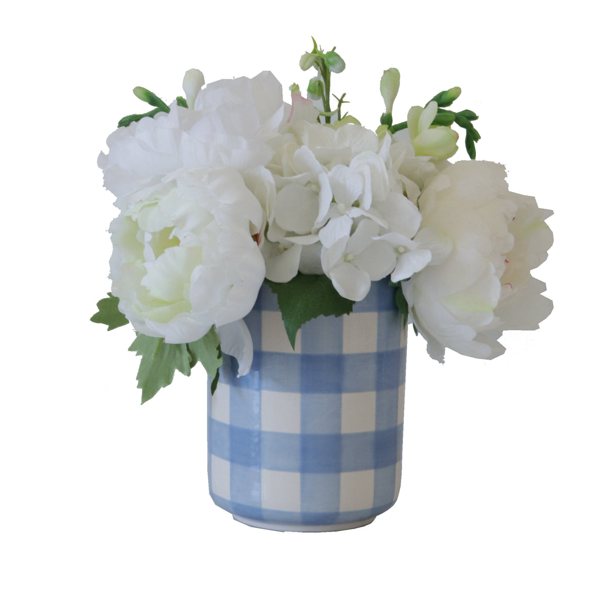 Gingham Large Vase/ Utensil Holder (Various Sizes & Colors)