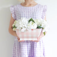 Gingham Planter (Various Sizes & Colors)