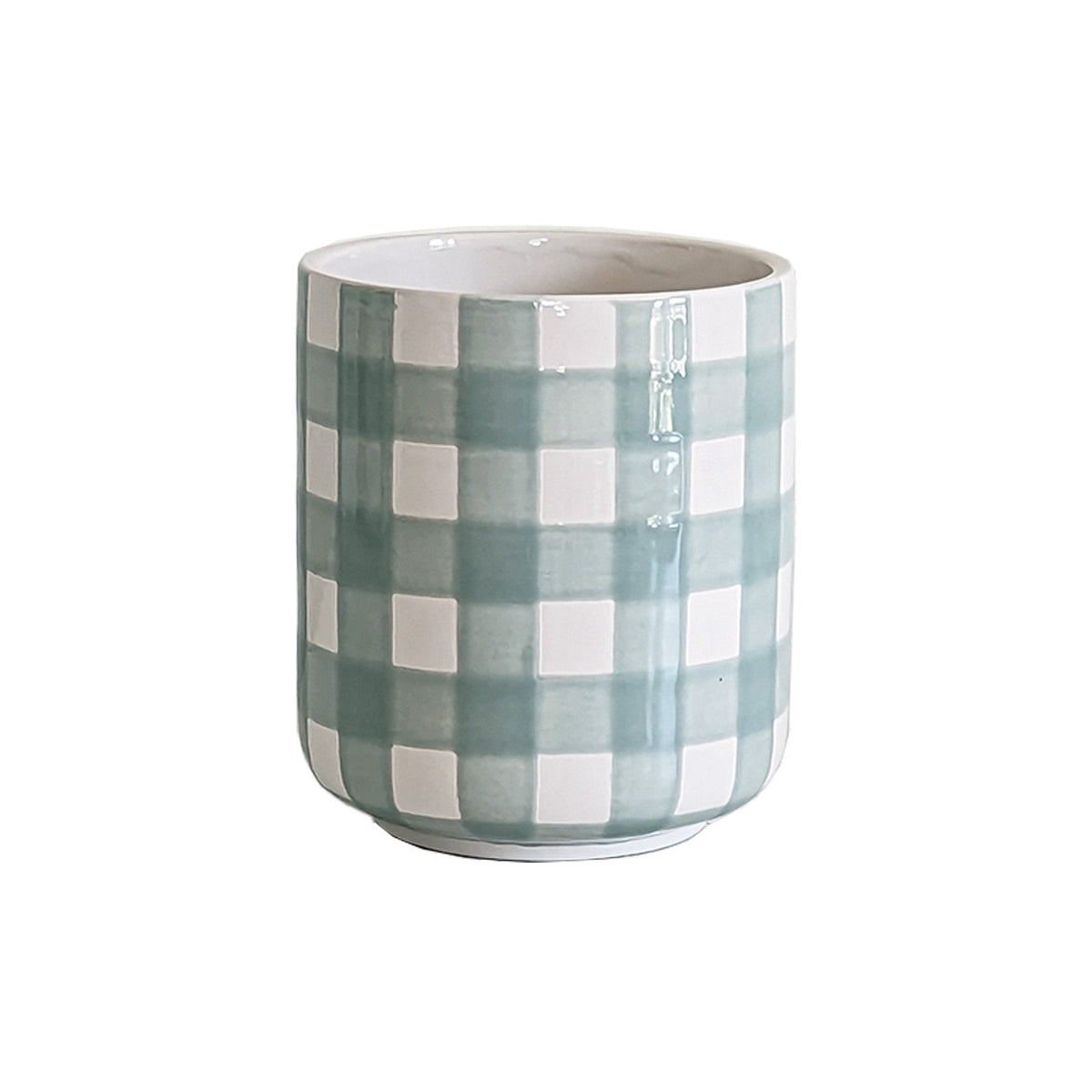 Gingham Vase (Various Colors Available)