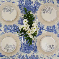 Gratitude Beige Round Fabric Placemat
