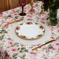 Gratitude Beige Round Fabric Placemat