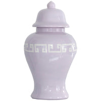 Light Lavender Greek Key Ginger Jars (Various Sizes)