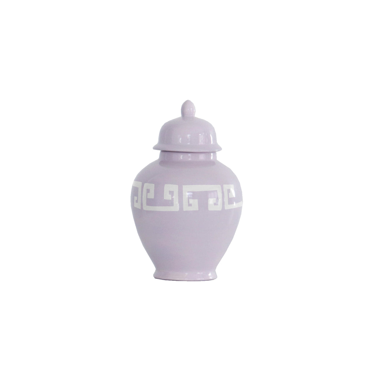 Light Lavender Greek Key Ginger Jars (Various Sizes)