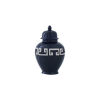 Navy Blue Greek Key Ginger Jars (Various Sizes)