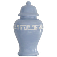 Serenity Blue Greek Key Ginger Jars (Various Sizes)