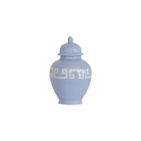 Serenity Blue Greek Key Ginger Jars (Various Sizes)