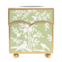 Grass Green & White Wastepaper Basket & Tissue (3 Options)