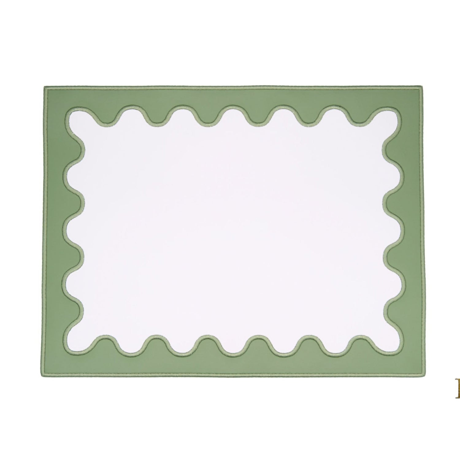 Lustre Green Rectangle Faux Leather Placemat