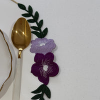 Jasmine White Round Faux Leather Placemat